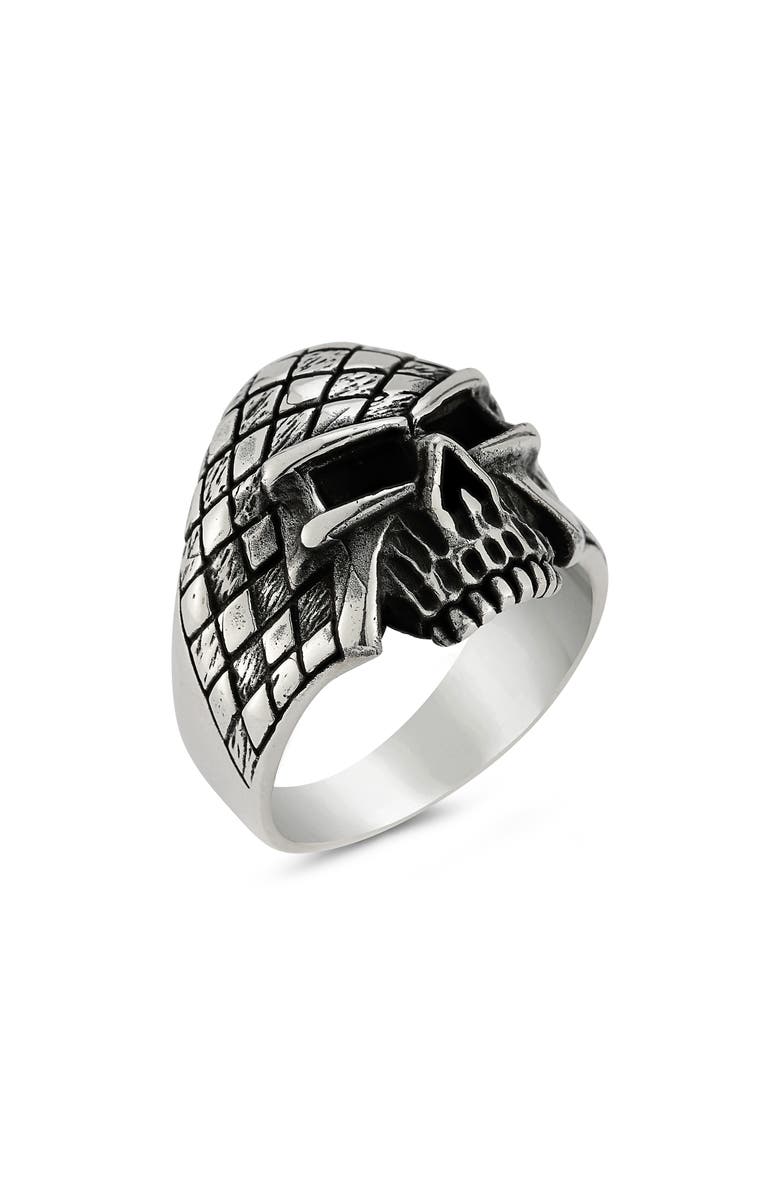 Yield of Men Men's Skull Ring, Main, color, Silver