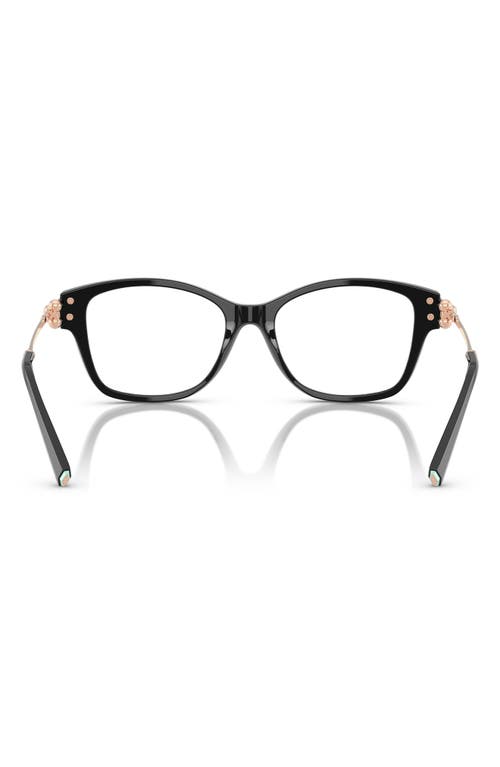 Tiffany & Co . Butterfly 51mm Low Bridge Rectangular Optical Glasses In Black