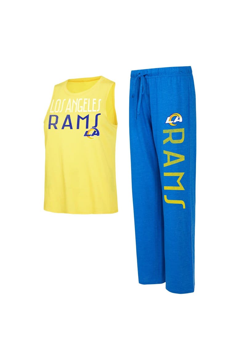 Women's Concepts Sport Royal/Gold Los Angeles Rams Muscle Tank Top & Pants Lounge Set, Main, color, Royal