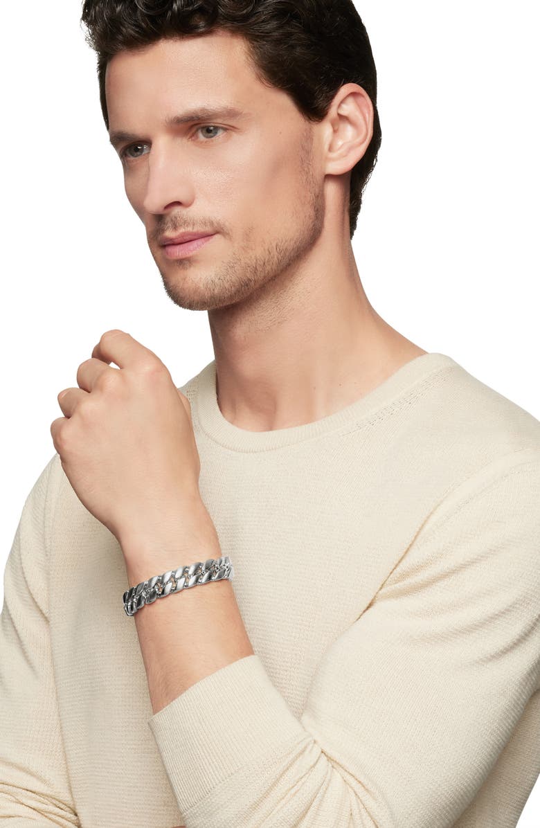 David Yurman Curb Chain Bracelet, 14.5mm, Alternate, color, Silver