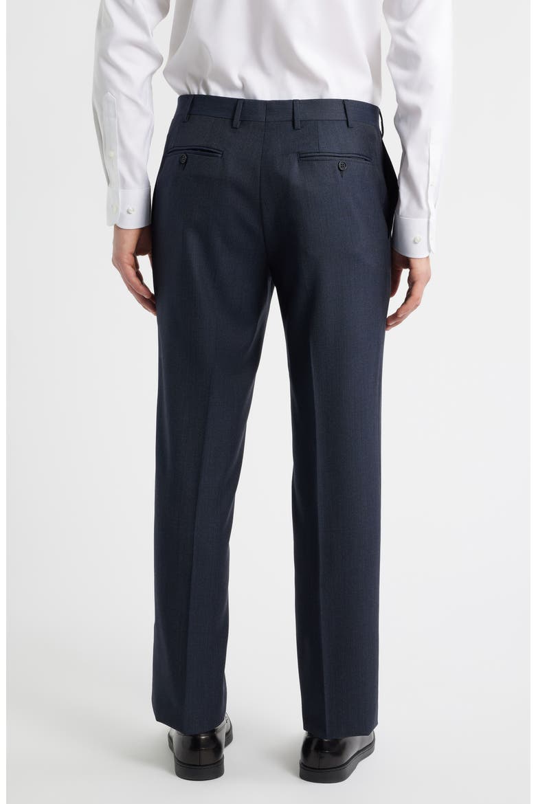 Siena Regular Fit Super 130s Wool Solid Dress Pants, Alternate, color, NAVY