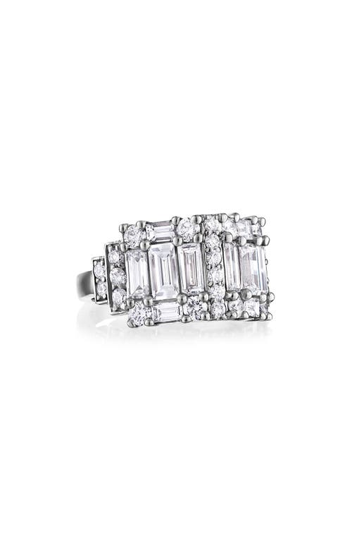 Mindi Mond Clarity Step Diamond Band Ring In 18k White Gold
