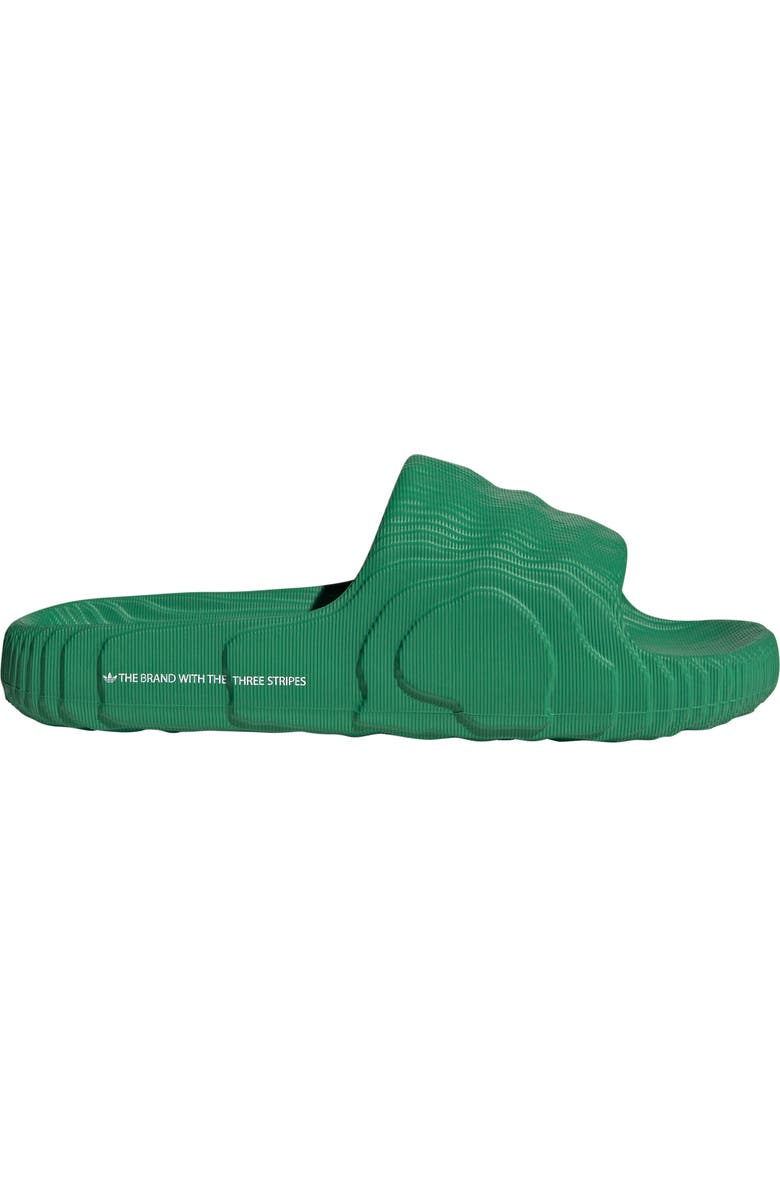 adidas Gender Inclusive Adilette 22 Sport Slide, Alternate, color, Green/ Ftwr White/ Green