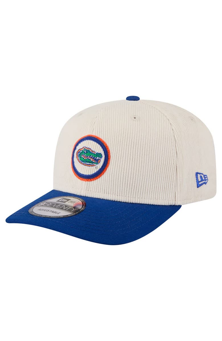 New Era Men's New Era Cream/Royal Florida Gators Loyal Corduroy 9SEVENTY Adjustable Hat, Alternate, color, Cream