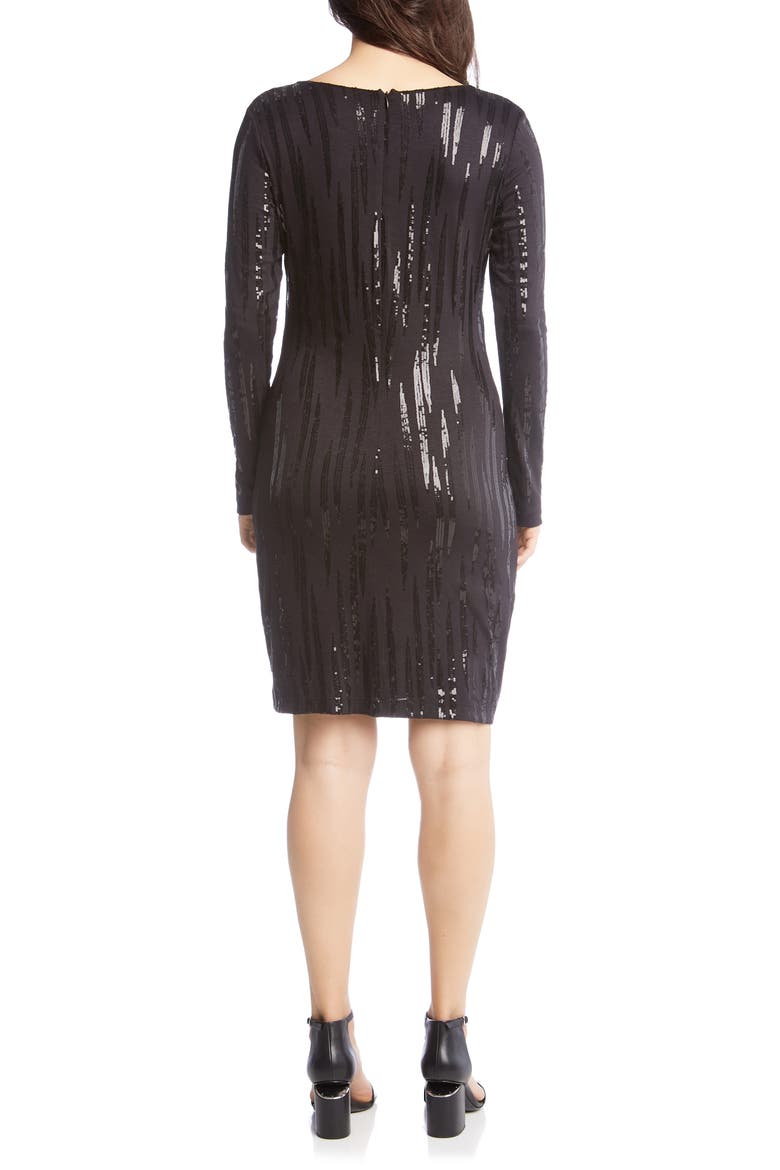 Sequin Sheath Dress, Alternate, color, BLACK