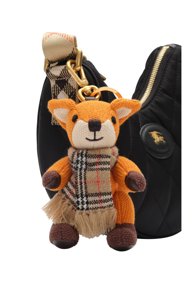 Burberry Fox Charm, Alternate, color, Pumpkin Orange