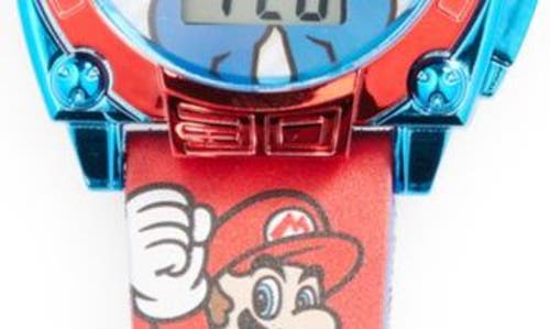 Accutime Kids' Mario & Luigi Digital Watch In Metallic