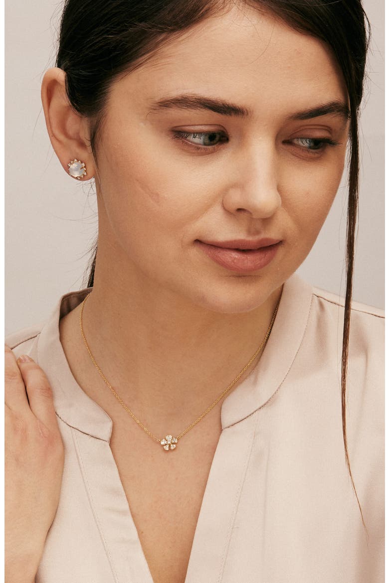 Flower Necklace, Alternate, color, Diamond