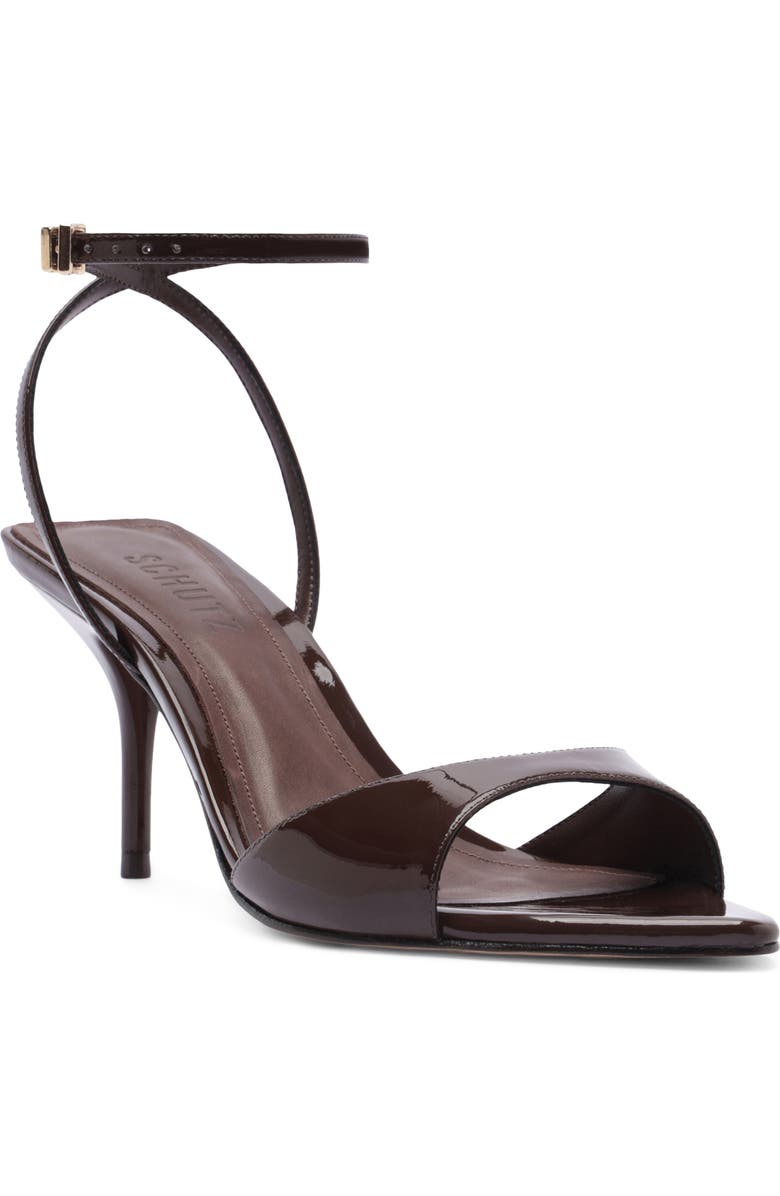 Schutz Elodie Ankle Strap Sandal, Main, color, Root Brown
