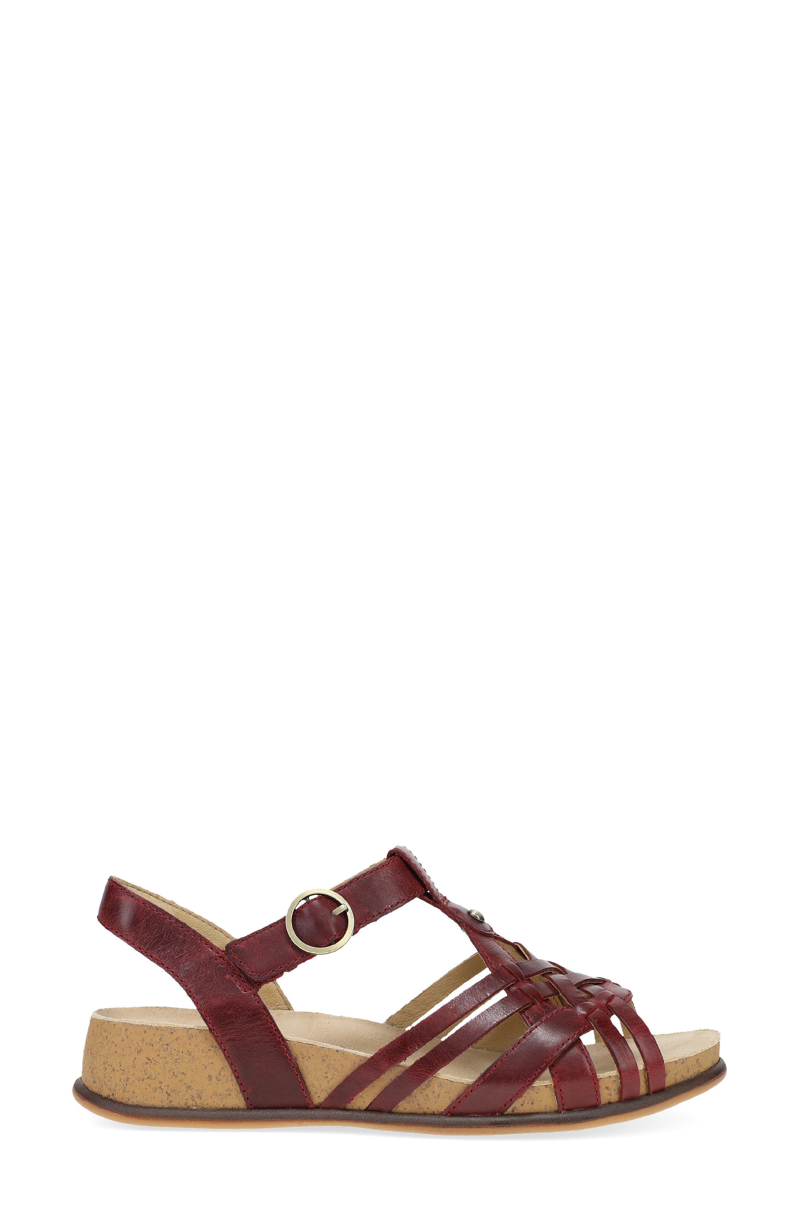 Dansko Christa Slingback Platform Wedge Sandal, Alternate, color, Plum