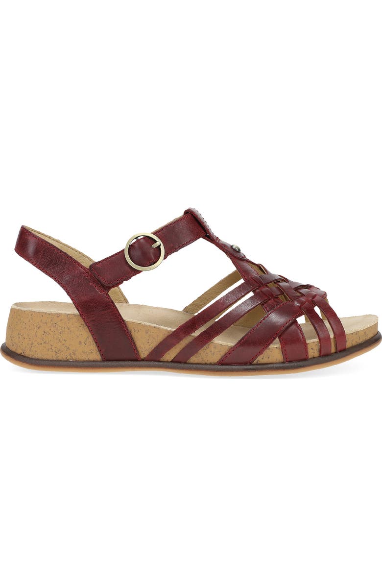 Dansko Christa Slingback Platform Wedge Sandal, Alternate, color, Plum