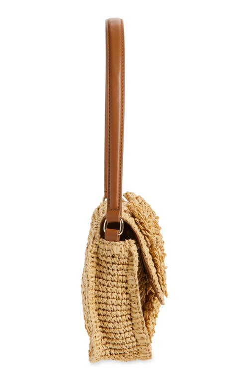 Sam Edelman Small Phoebe Raffia Shoulder Bag In Sand