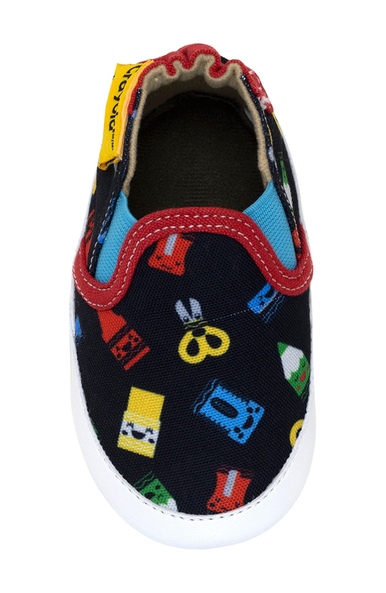 Robeez<sup>®</sup> x Crayola<sup>™</sup> Kids' Crib Shoe, Alternate, color, Black 1