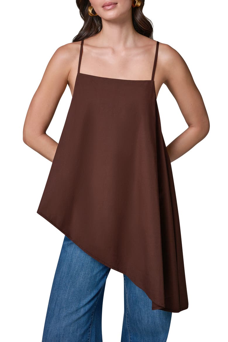 Asymmetric Stretch Poplin Top, Main, color, CANYON