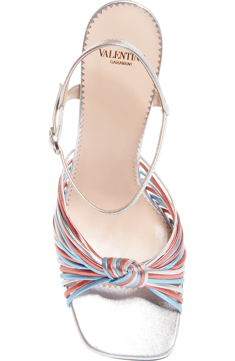Valentino Annet Ankle Strap Sandal, Alternate, color, Silver