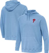 ANTIGUA Men's Antigua Heather Powder Blue Philadelphia Phillies Cloud Pullover Hoodie