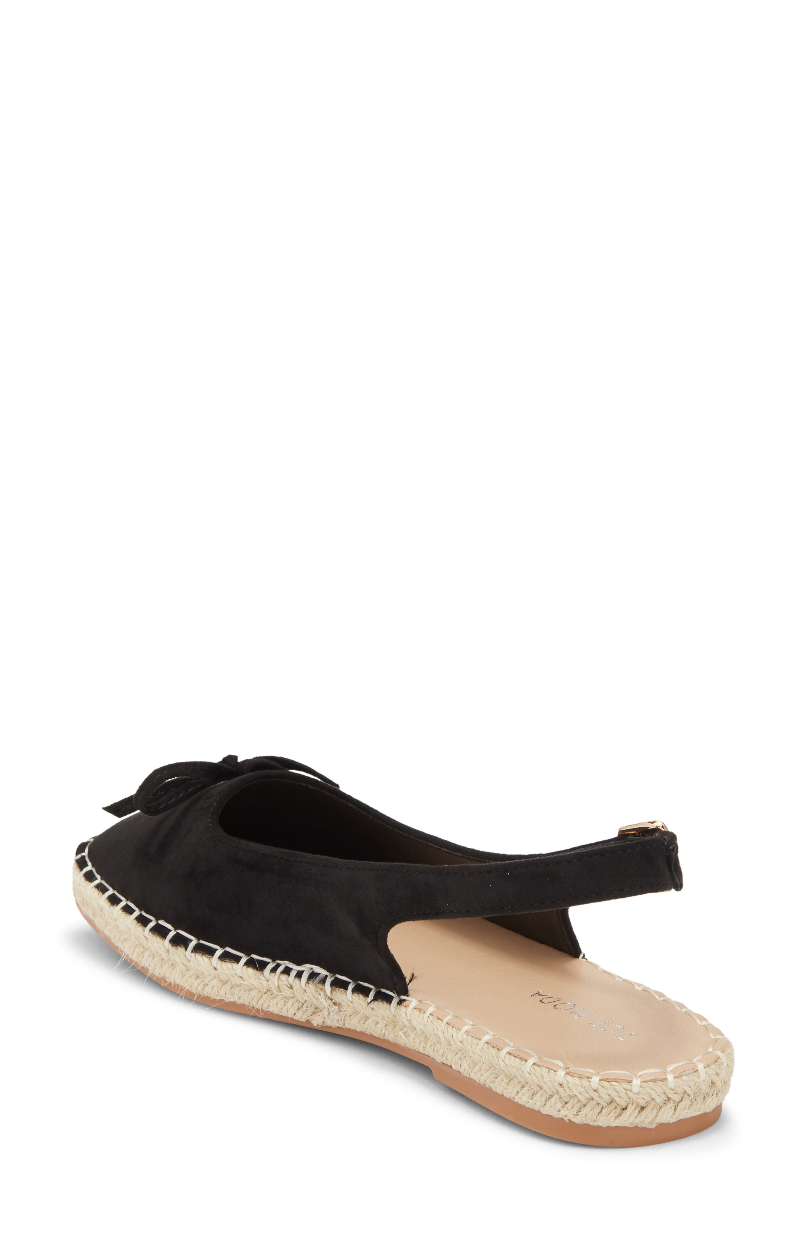 TOP MODA Fallon Slingback Flat, Alternate, color, Black Suede