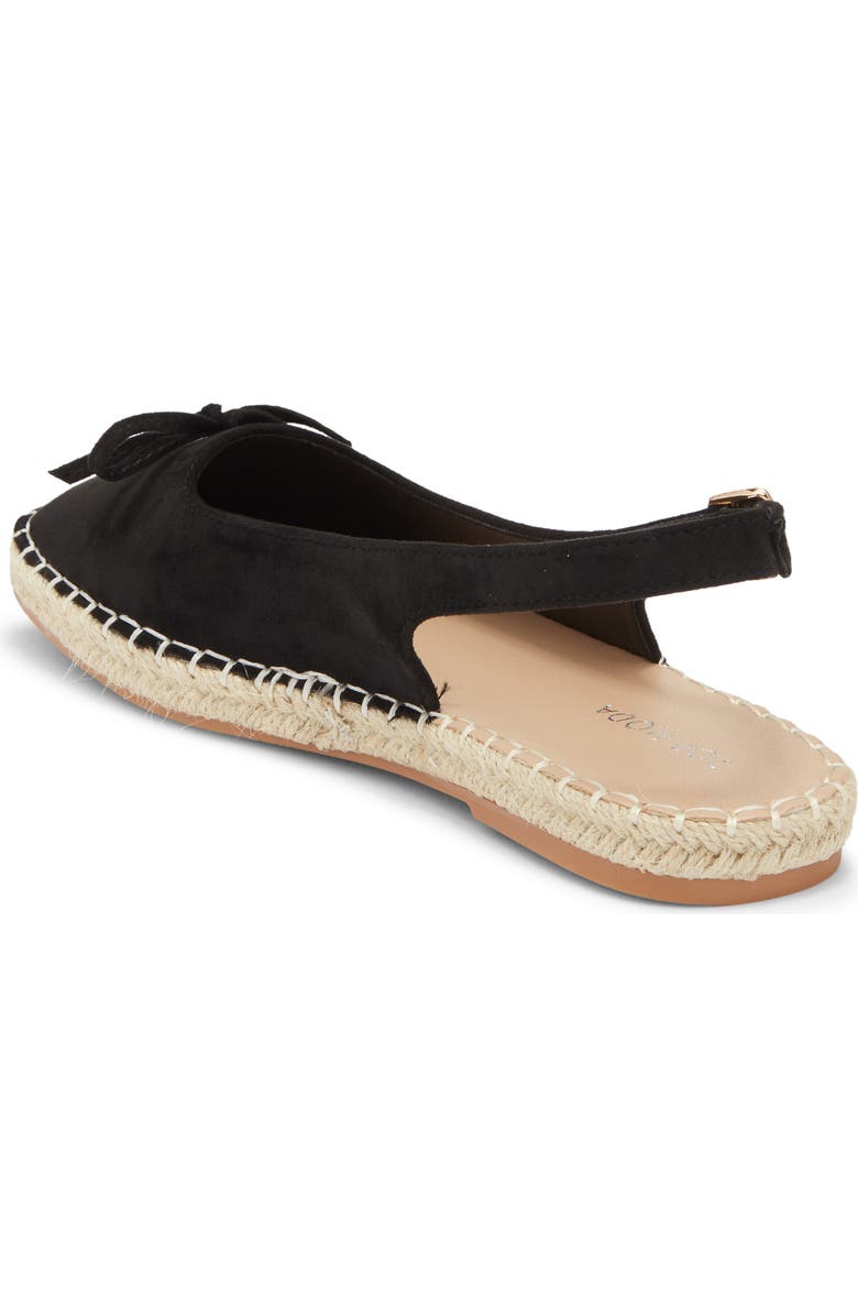 TOP MODA Fallon Slingback Flat, Alternate, color, Black Suede