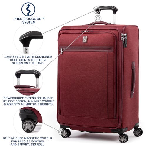 Travelpro Platinum Elite Softside Expandable Large 29-inch Checked Luggage In Bordeaux Red