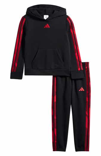 Camo 3-Stripe Pullover Hoodie and Jogger Pants Set