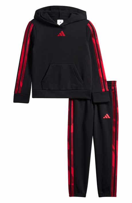 Camo 3-Stripe Pullover Hoodie and Jogger Pants Set