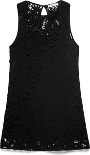 MANGO Cotton Blend Crochet Minidress