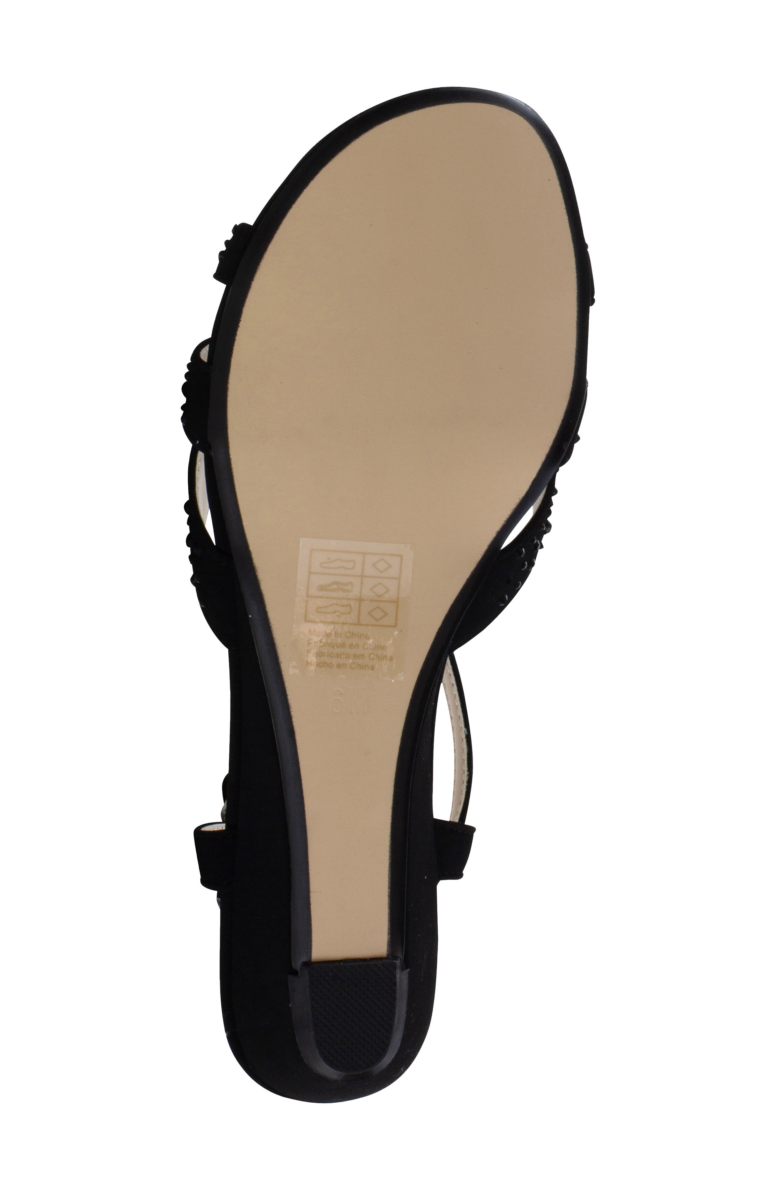 Touch Ups Lena Wedge Sandal, Alternate, color, Black