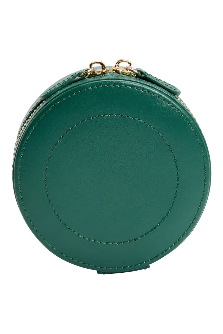 Sophia Round Zip Case, Alternate, color, FOREST GREEN