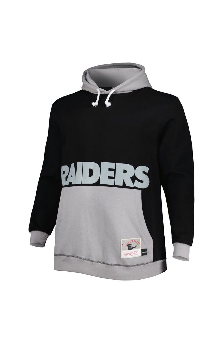 Mitchell & Ness Men's Mitchell & Ness Black/Silver Las Vegas Raiders Big & Tall Big Face Pullover Hoodie, Alternate, color, Black