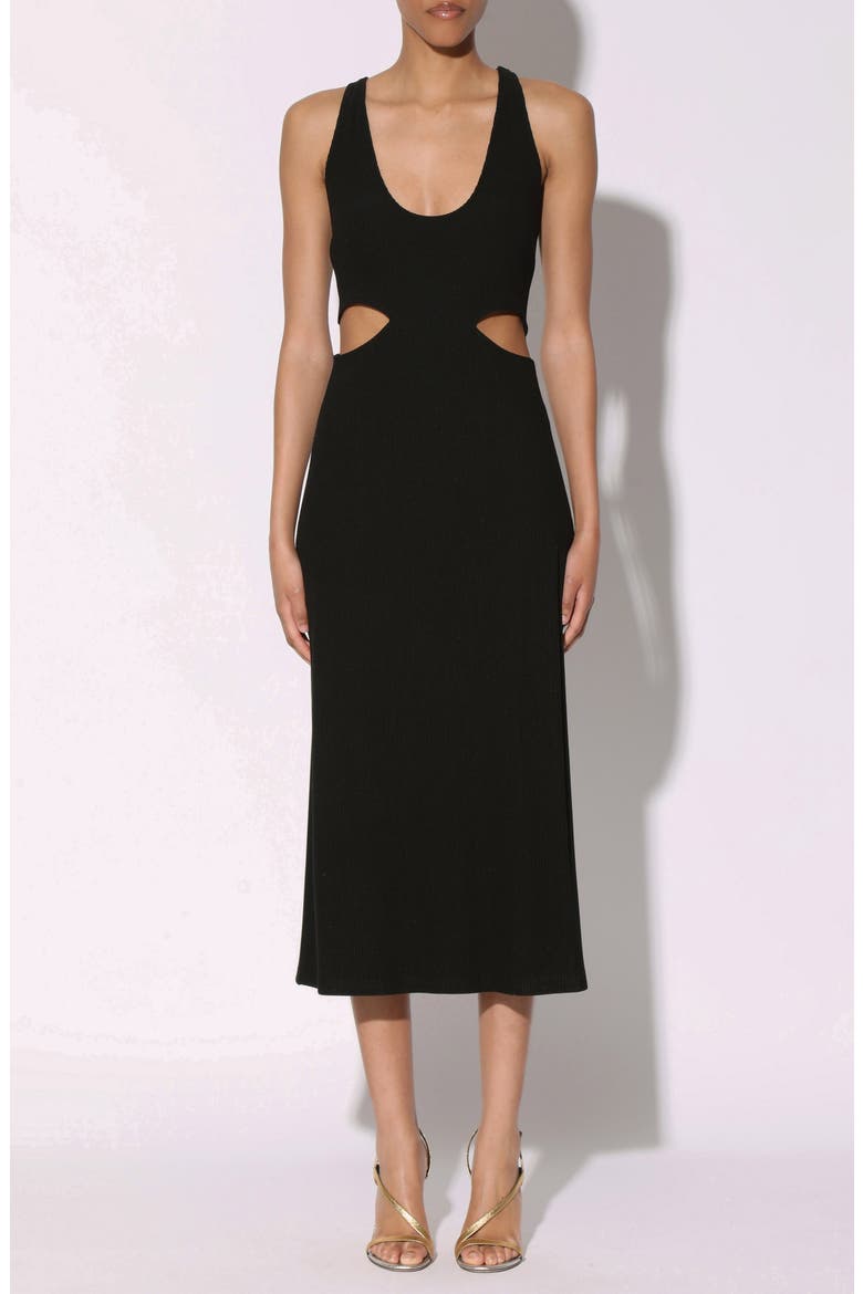 Merrryn Midi Dress, Main, color, BLACK