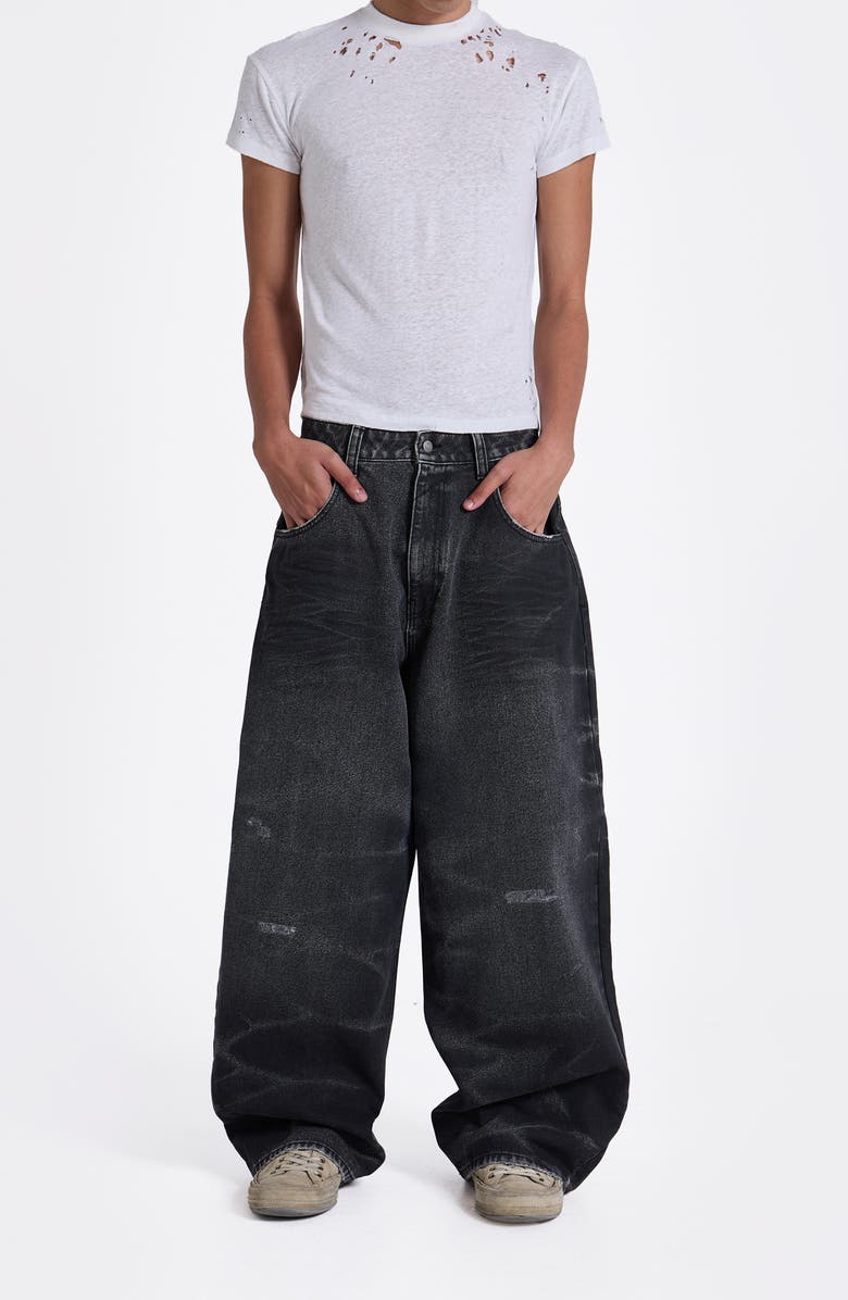 JADED LONDON Cinch Colossus XL Baggy Jeans, Alternate, color, Black
