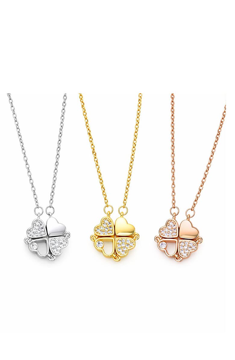 REBL Crystal Clover Pendant Necklace, Alternate, color, 