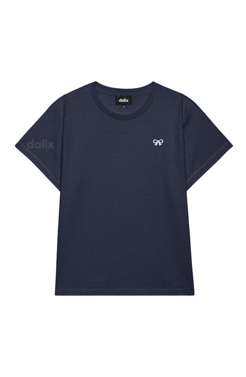 Dalix Womens Bow Lightweight High Waisted Tee In Blue