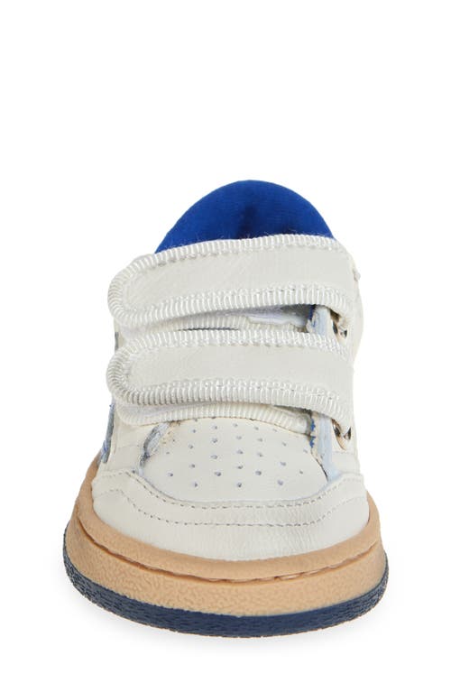 Golden Goose White June Sneakers For Kids With Star And Logo In White/blue