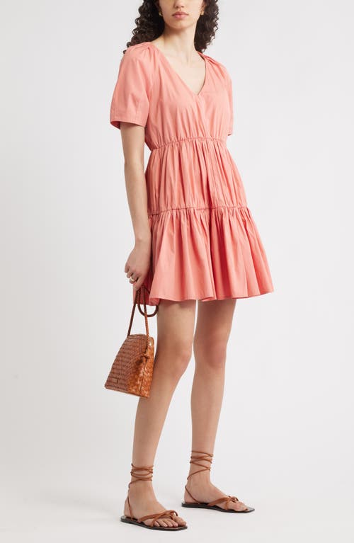 Nordstrom Tiered Minidress In Orange