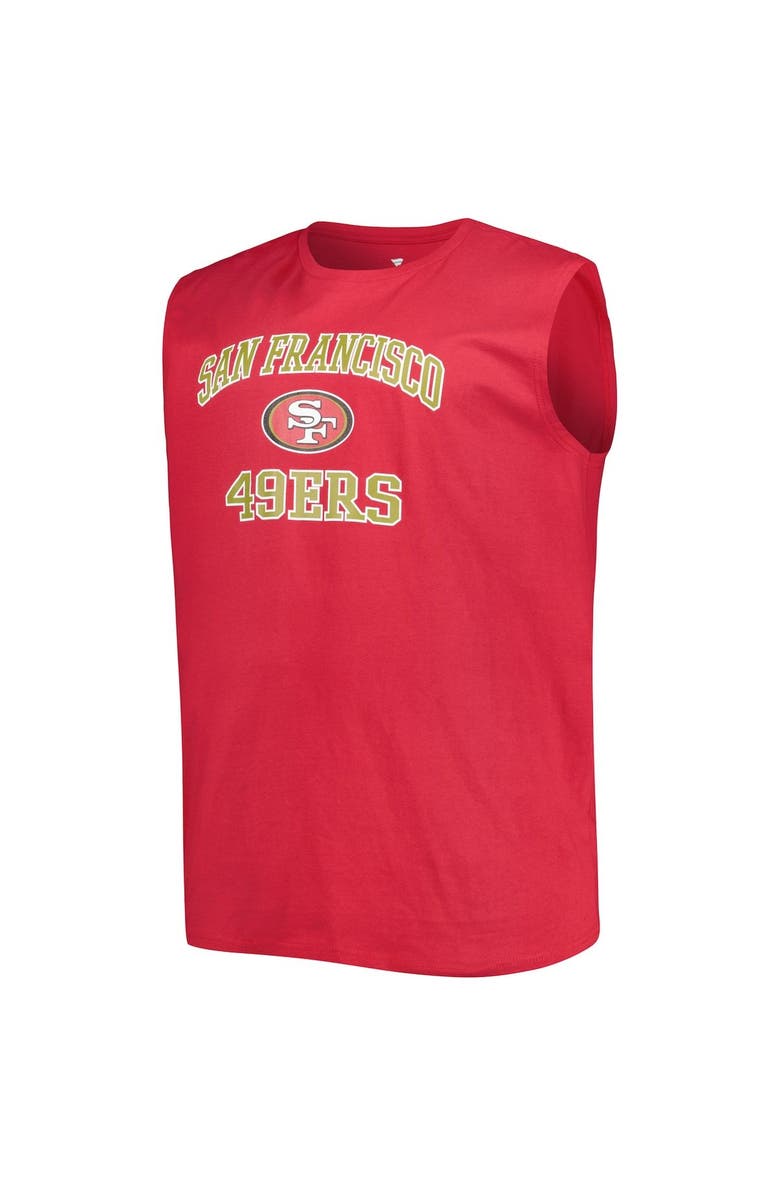 FANATICS Men's Scarlet San Francisco 49ers Big & Tall Muscle Tank Top, Alternate, color, 