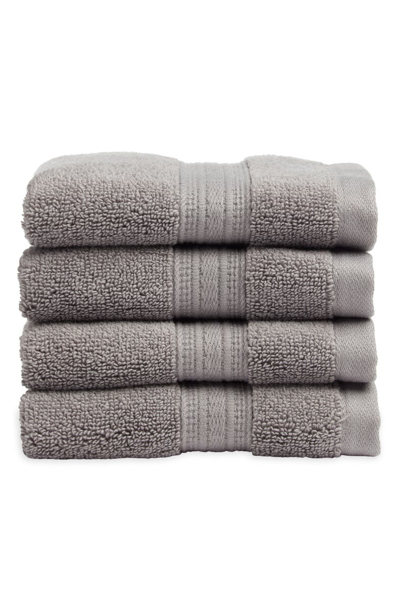NORDSTROM RACK 4-Pack Cotton Wash Towels, Main, color, Grey Pearl