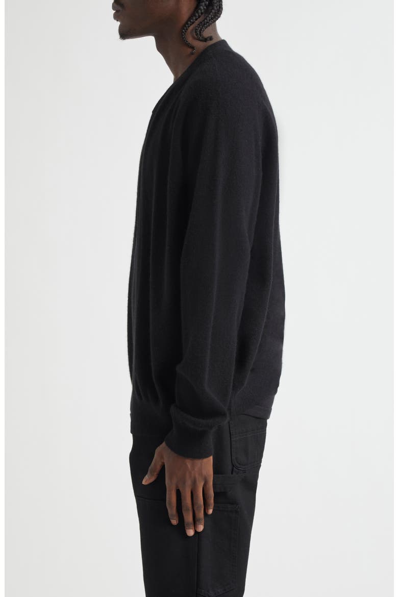 Cashmere Bomber Cardigan, Alternate, color, BLACK