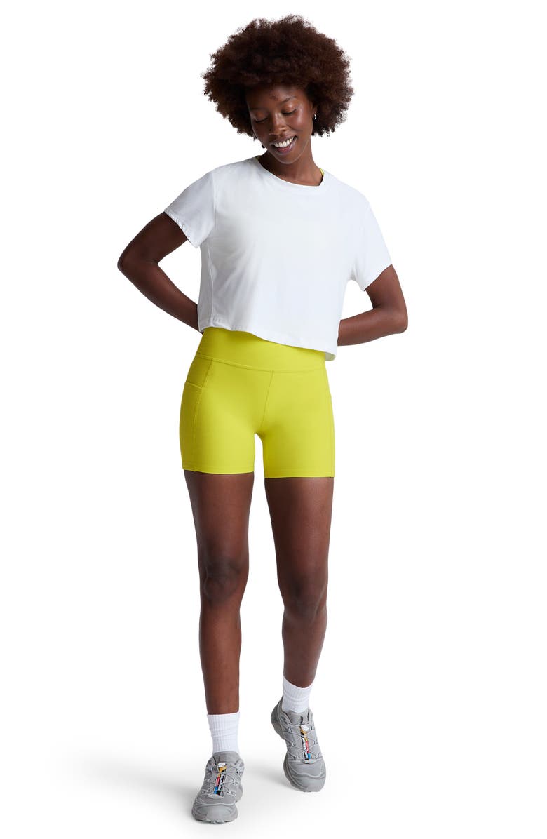 Beyond Yoga Featherweight Supreme Crop T-Shirt, Alternate, color, Cloud White