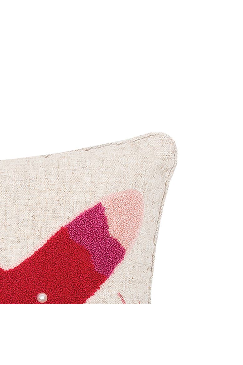 Sea Star Starfish Pink Needlepoint Tufted Accent Throw Pillow 16" x 16", Alternate, color, Pink