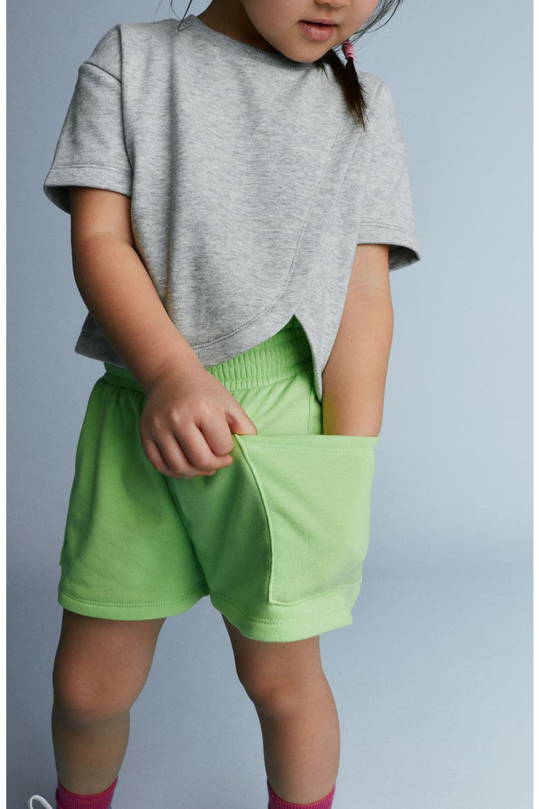 Kids' Swing Cotton Blend Shorts, Alternate, color, LIME TIME