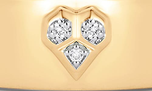 Sara Weinstock Honey Comb Diamond Heart Ring In Yellow Gold