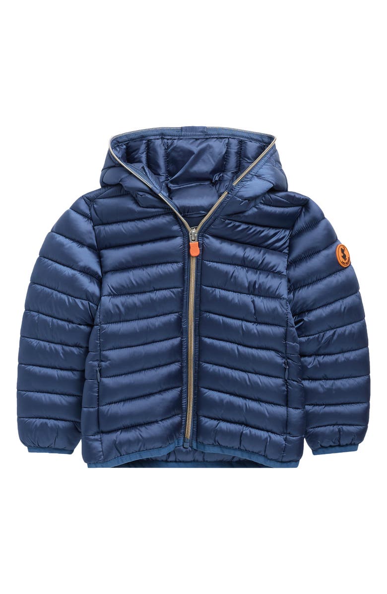 Save The Duck Kids' Iris Hooded Puffer Jacket, Main, color, Navy Blue