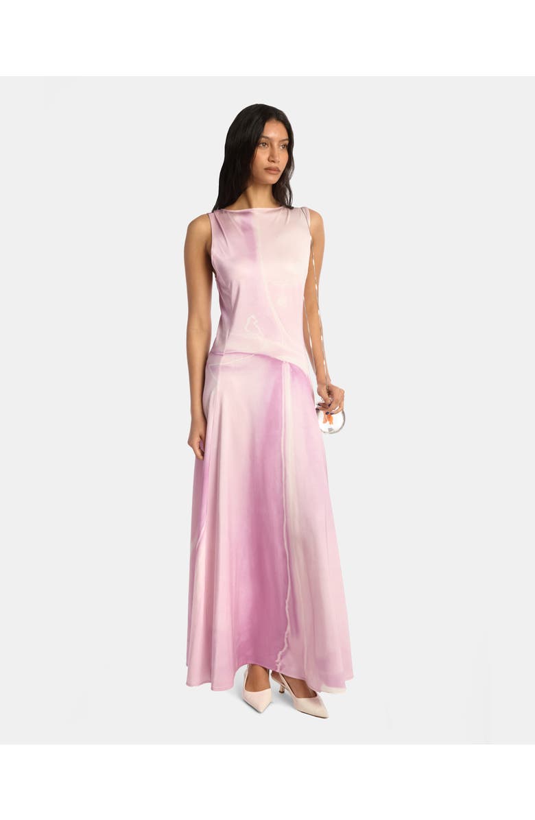 KATE BARTON Kate Illusion Print Liquid Maxi Dress, Alternate, color, Baby Pink