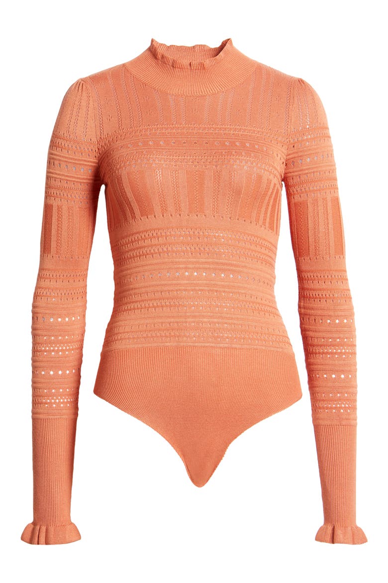 Pointelle Me About It Bodysuit, Main, color, WARMSTONE
