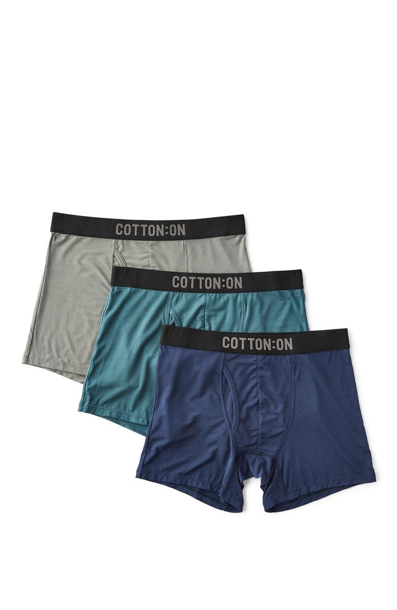 Cotton On Men's 3 Pack Mens  Trunks, Main, color, 