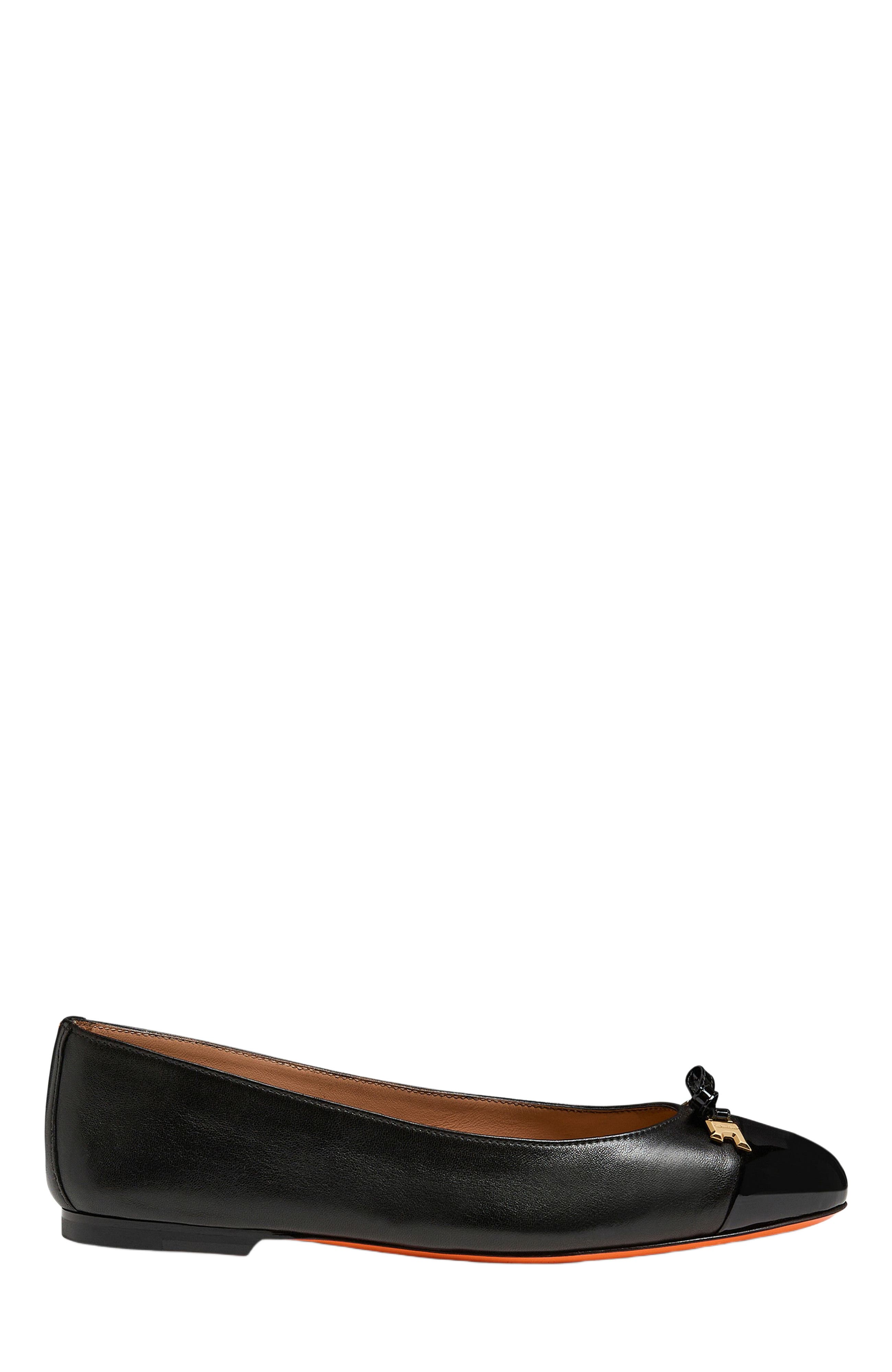 Santoni Women's ballet flat, Main, color, Black