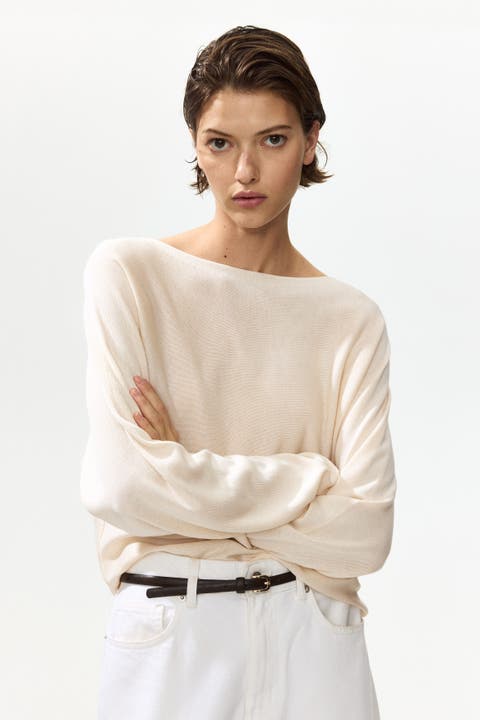 Boat-neck sweater