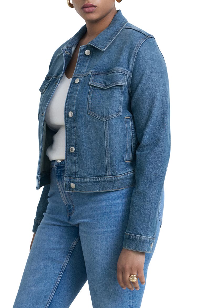 Pockets Denim Jacket, Alternate, color, MEDIUM BLUE