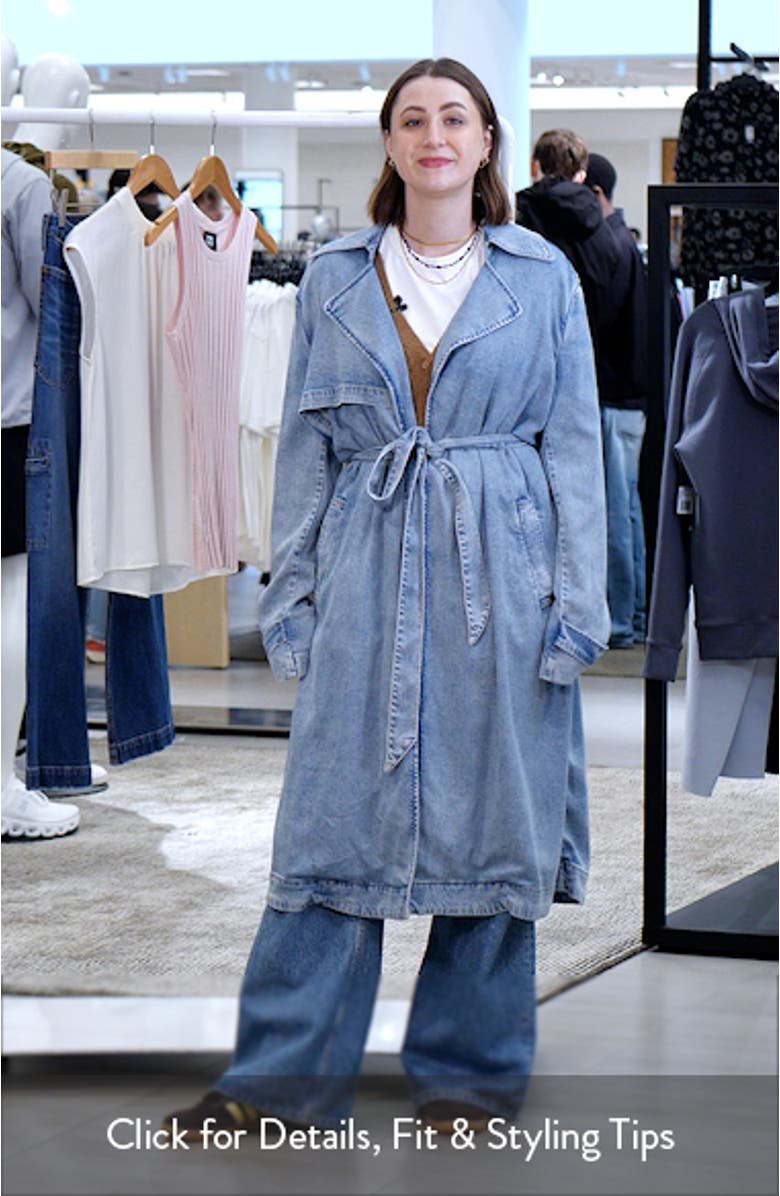 Cassie Denim Trench Coat, sales video thumbnail